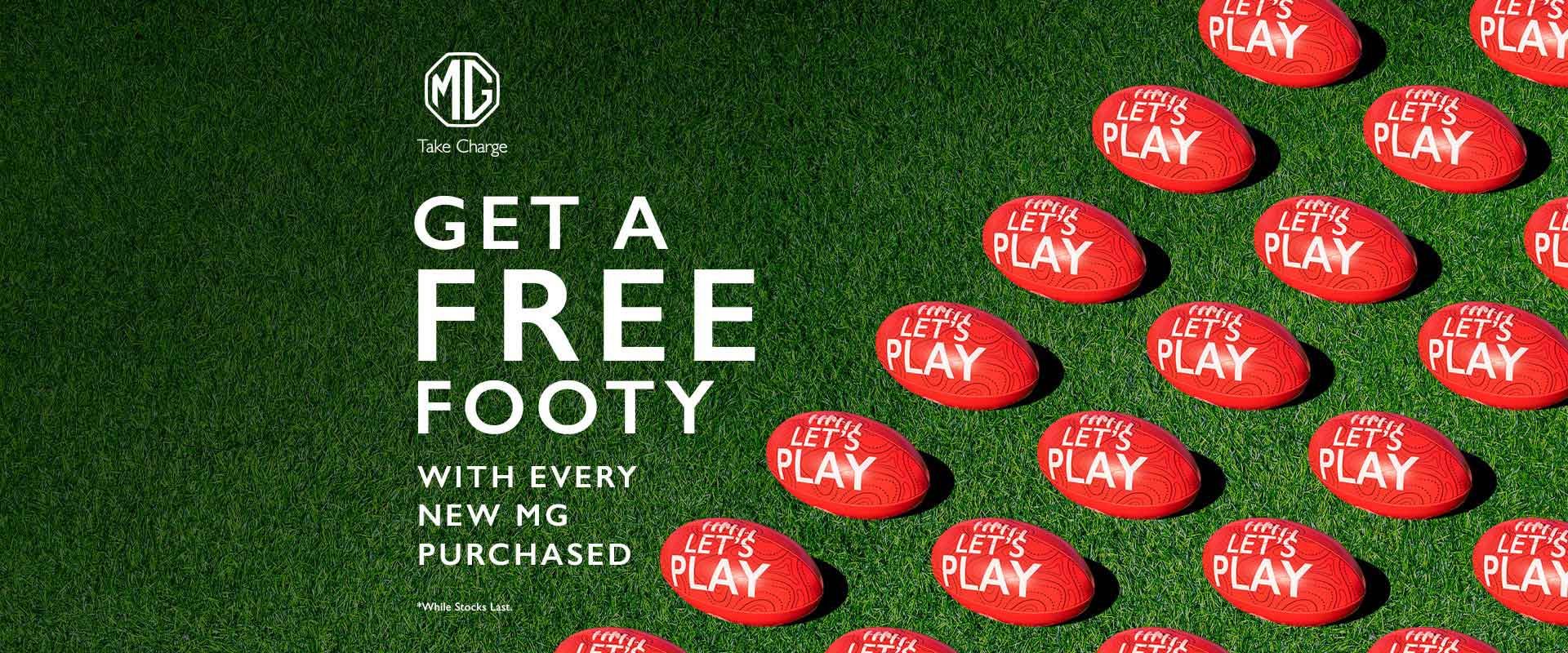 Get a Free Footy with every new MG purchased